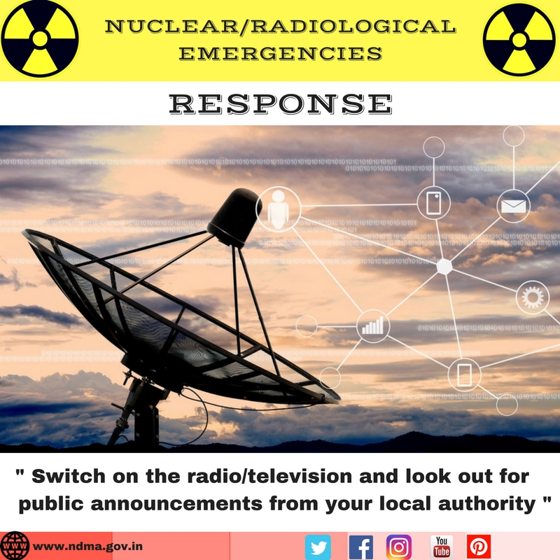 Switch on the radio/television for public announcements